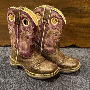 Durango Dark Brown and Purple Western Boots